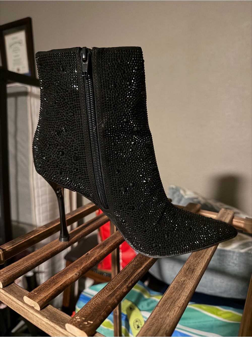 Black Embellished Boots (NWOT)
